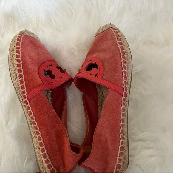 Tory Burch Women Sidney Leather Slip On Espadrilles 5M - Picture 8 of 12